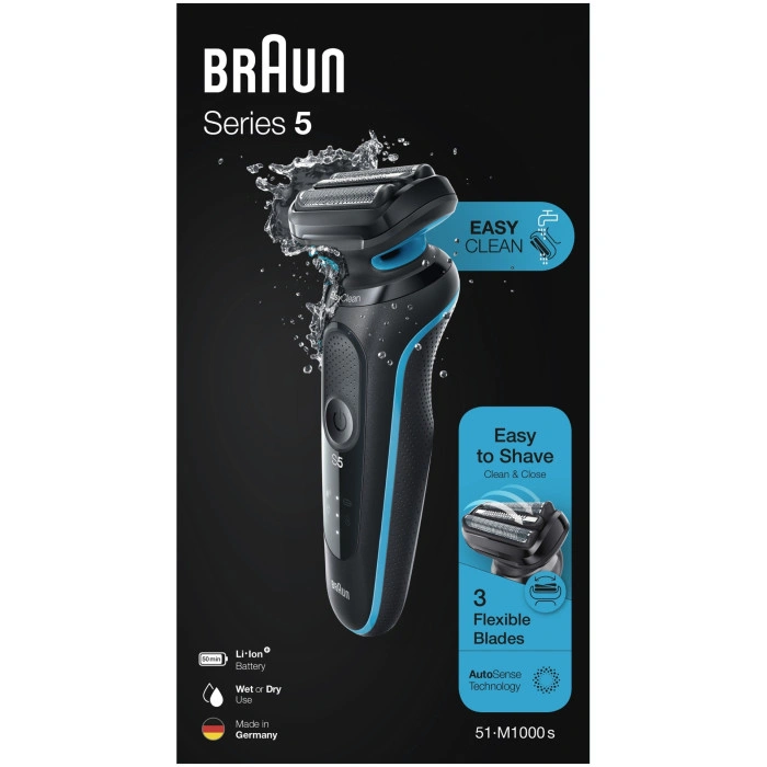 Braun Series 5 51-M1000s для сухого и влажного бритья, мятная