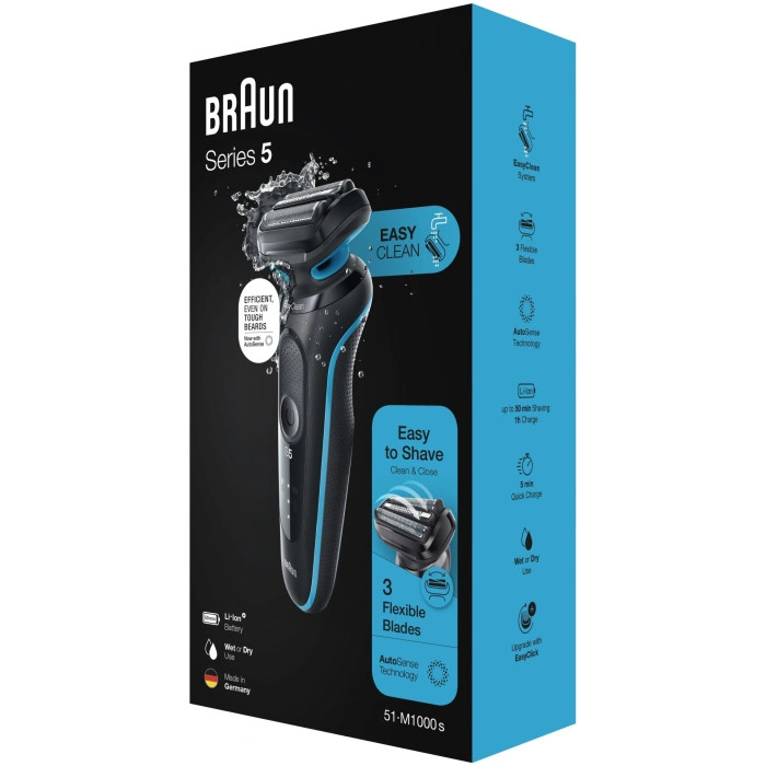 Braun Series 5 51-M1000s для сухого и влажного бритья, мятная