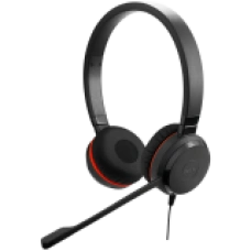 JABRA EVOLVE 30 II UC Stereo USB Headband, Noise cancelling, USB and 3.5 connectivity, with mute-button and volume control on the cord, with leather ear cushion<br>